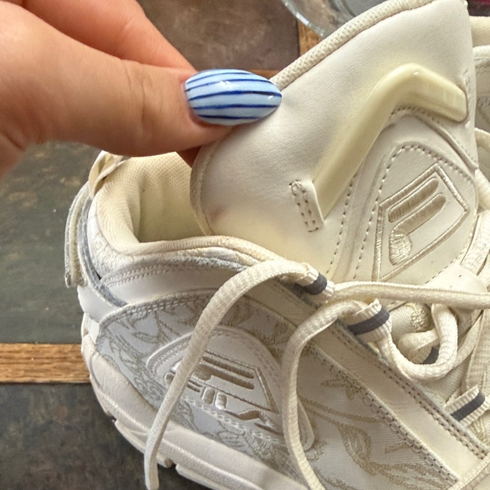 Fila Cream Patterned High-Tops - Picture 7 of 7